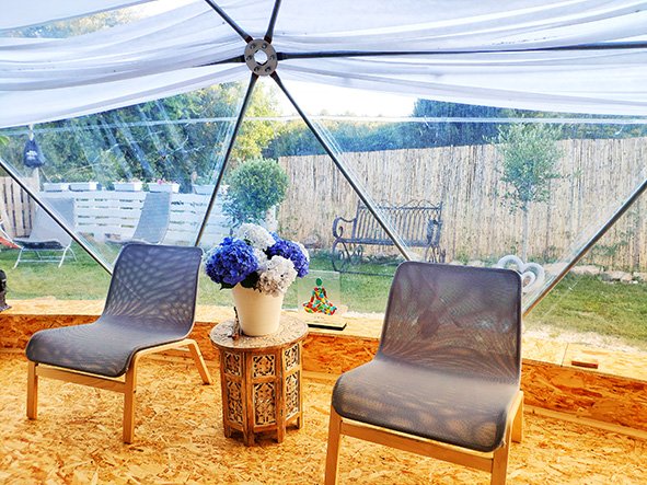 Interior del domo Experiencia Wellness